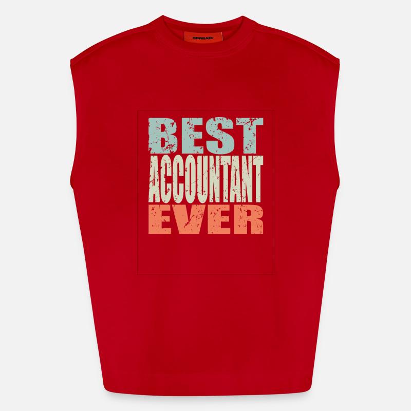 Meilleur comptable de tous les temps Cadeau comptable Débardeur bio épais oversize fabriqué en UE
