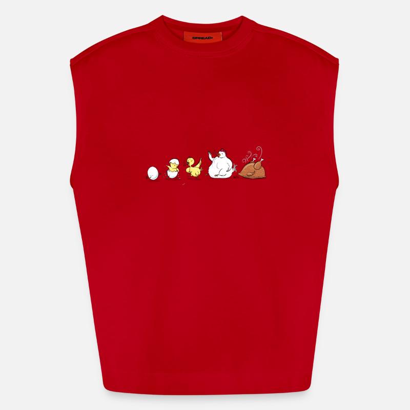 Évolution du poulet Débardeur bio épais oversize fabriqué en UE