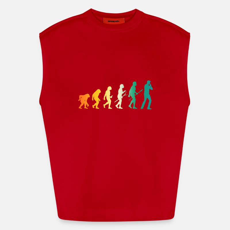 Harmonica Evolution Harmonica - Débardeur bio épais oversize fabriqué en UE - rouge