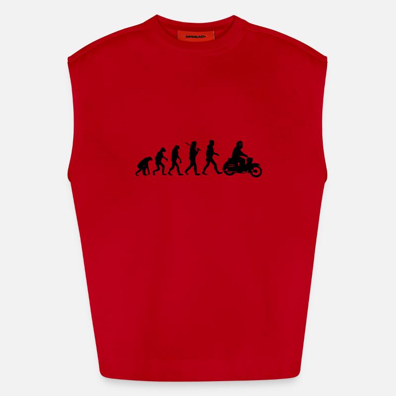 swallow evolution - Heavyweight Oversized Organic Tank Top Made in EU - red