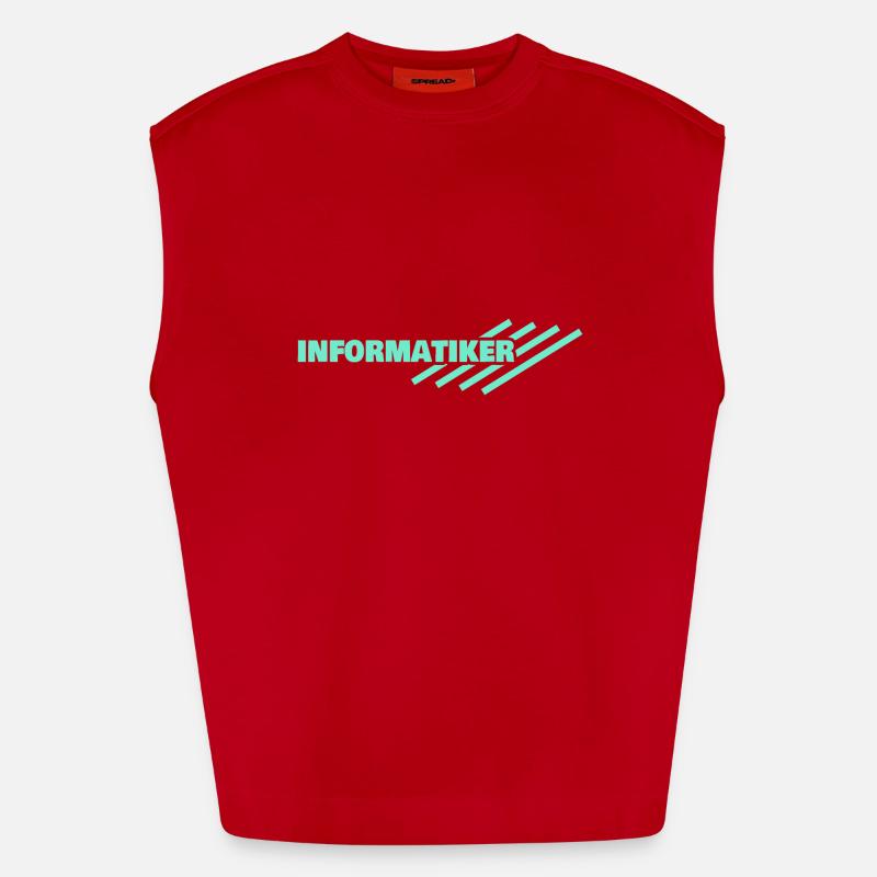 Computer scientist - Heavyweight Oversized Organic Tank Top Made in EU - red