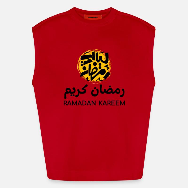 Ramadan Mubarak Heavyweight Oversized Organic Tank Top Made in EU