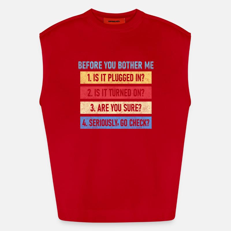 Computer Whisperer Tech Support Computer Heavyweight Oversized Organic Tank Top Made in EU