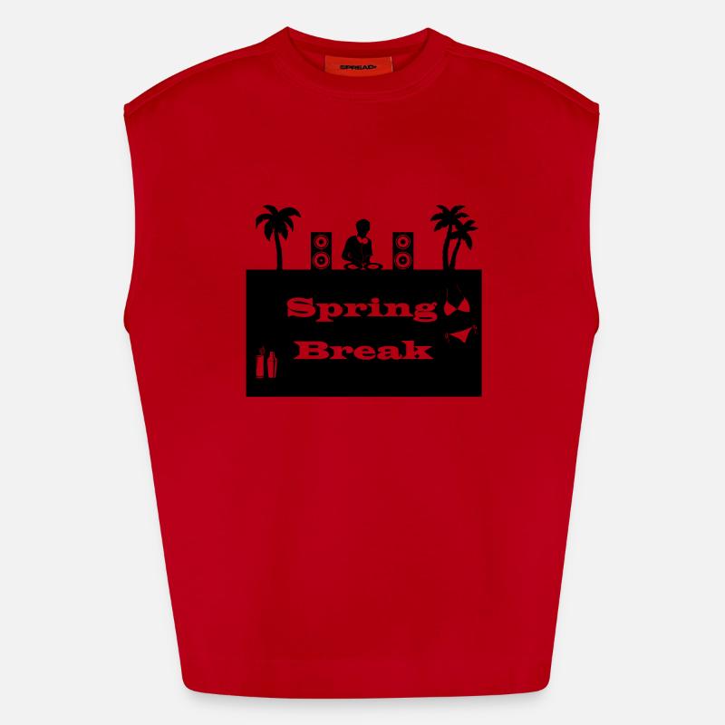 spring break noir Débardeur bio épais oversize fabriqué en UE