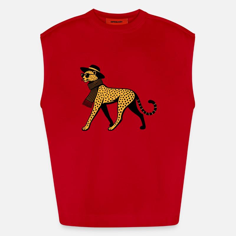 Leopard chic Heavyweight Oversized Organic Tank Top Made in EU