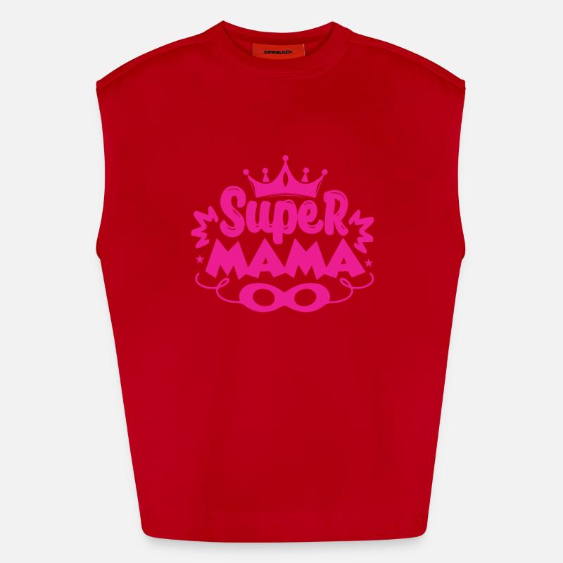 Super maman Débardeur bio épais oversize fabriqué en UE