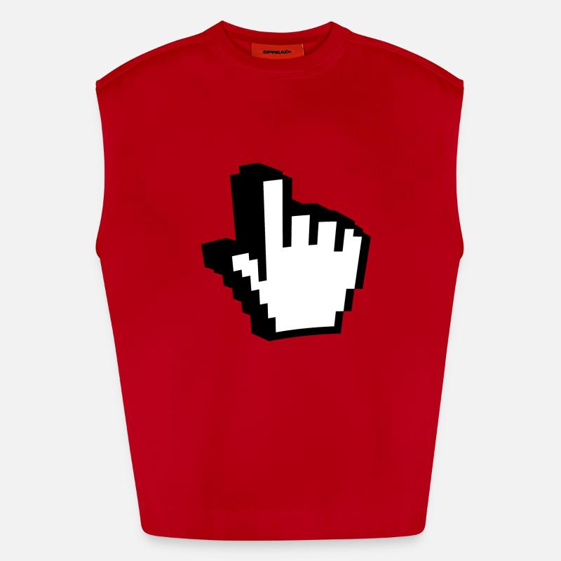 hand 3d pc Heavyweight Oversized Organic Tank Top Made in EU