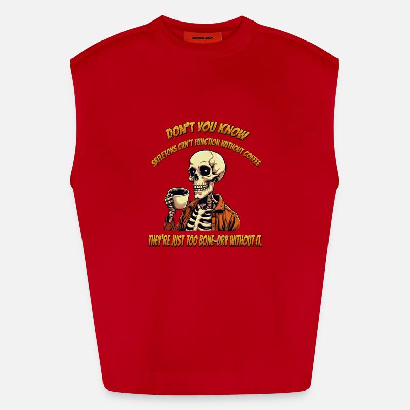 Café sec Débardeur bio épais oversize fabriqué en UE