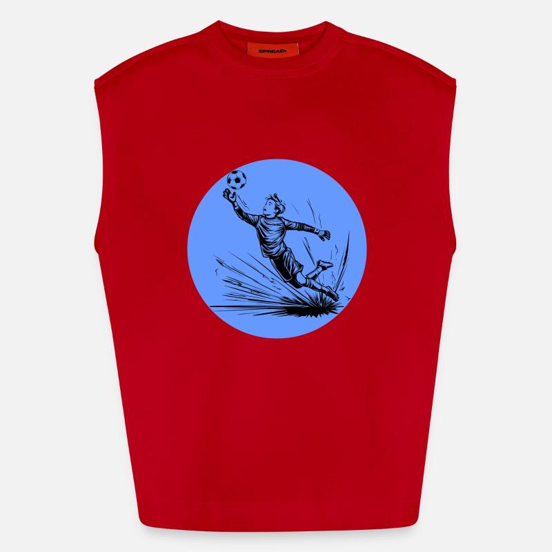 Goalkeeper - Heavyweight Oversized Organic Tank Top Made in EU - red