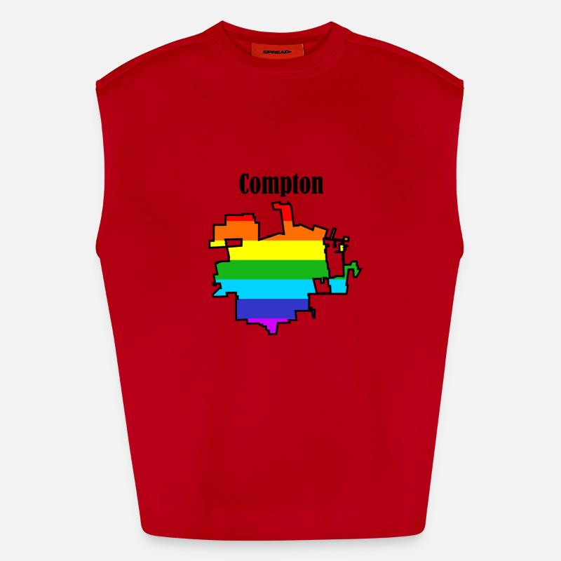 Compton rainbow Heavyweight Oversized Organic Tank Top Made in EU