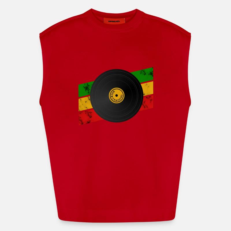 Disque de Dub Reggae Débardeur bio épais oversize fabriqué en UE