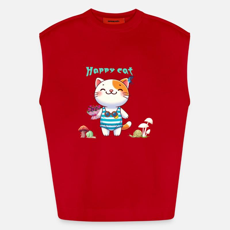 Chat mignon Débardeur bio épais oversize fabriqué en UE