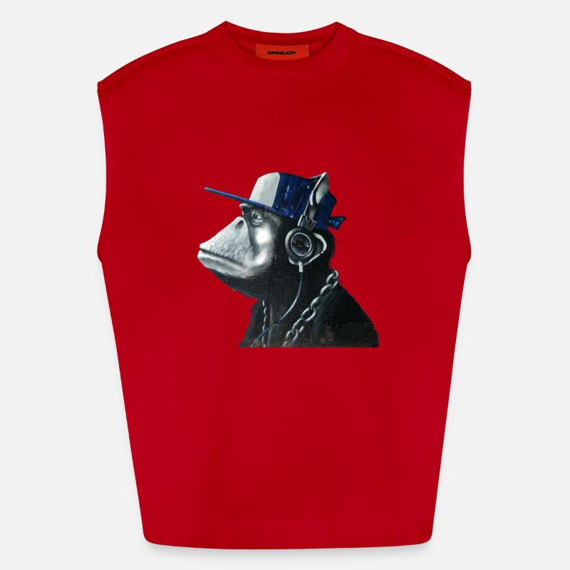 Monkey graffiti by CustomStyle Heavyweight Oversized Organic Tank Top Made in EU