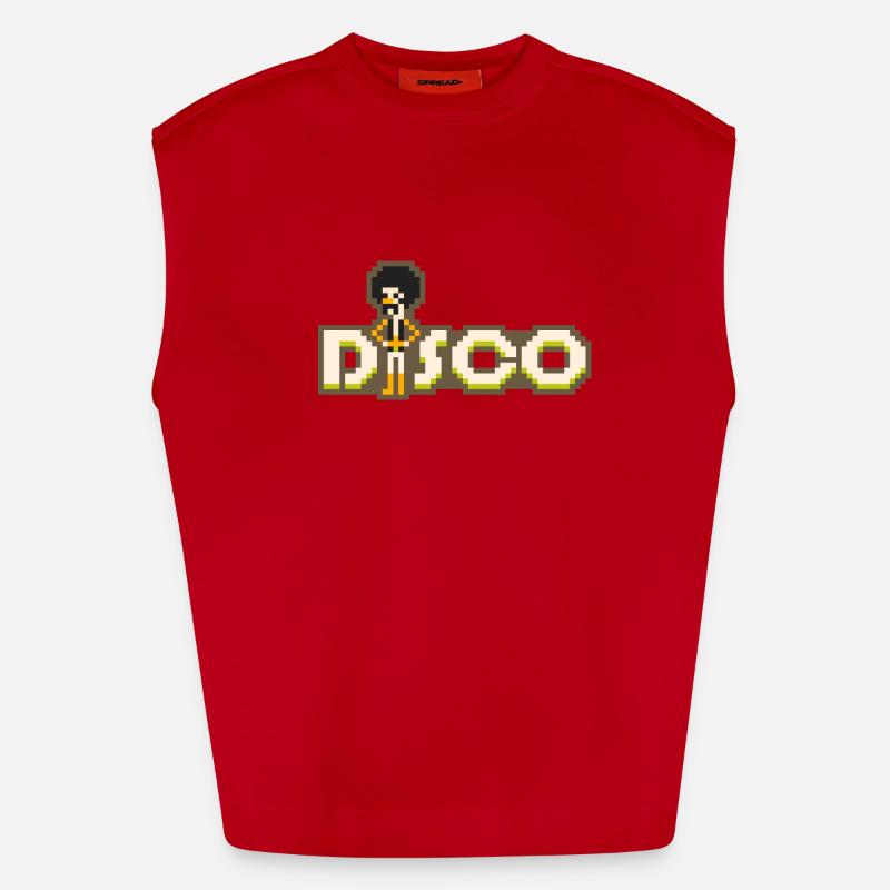 Discothèque 8 bits Débardeur bio épais oversize fabriqué en UE