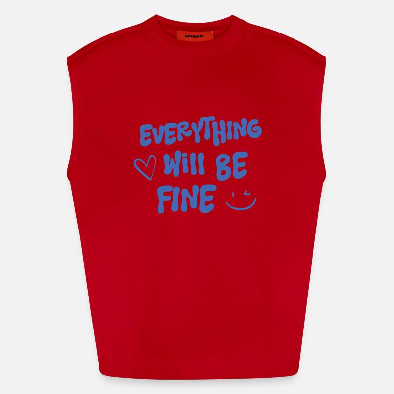 Alles wird gut - Spruch Heavyweight Oversized Organic Tank Top Made in EU