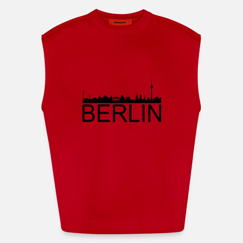 Skyline Berlin Débardeur bio épais oversize fabriqué en UE
