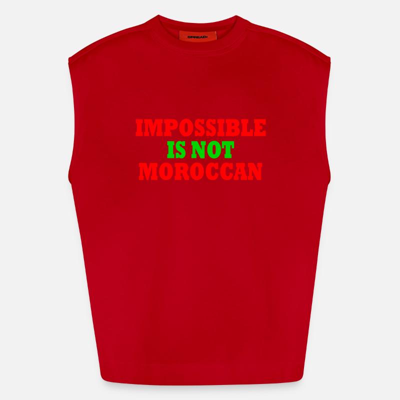 impossible is not moroccan - marokko Heavyweight Oversized Organic Tank Top Made in EU