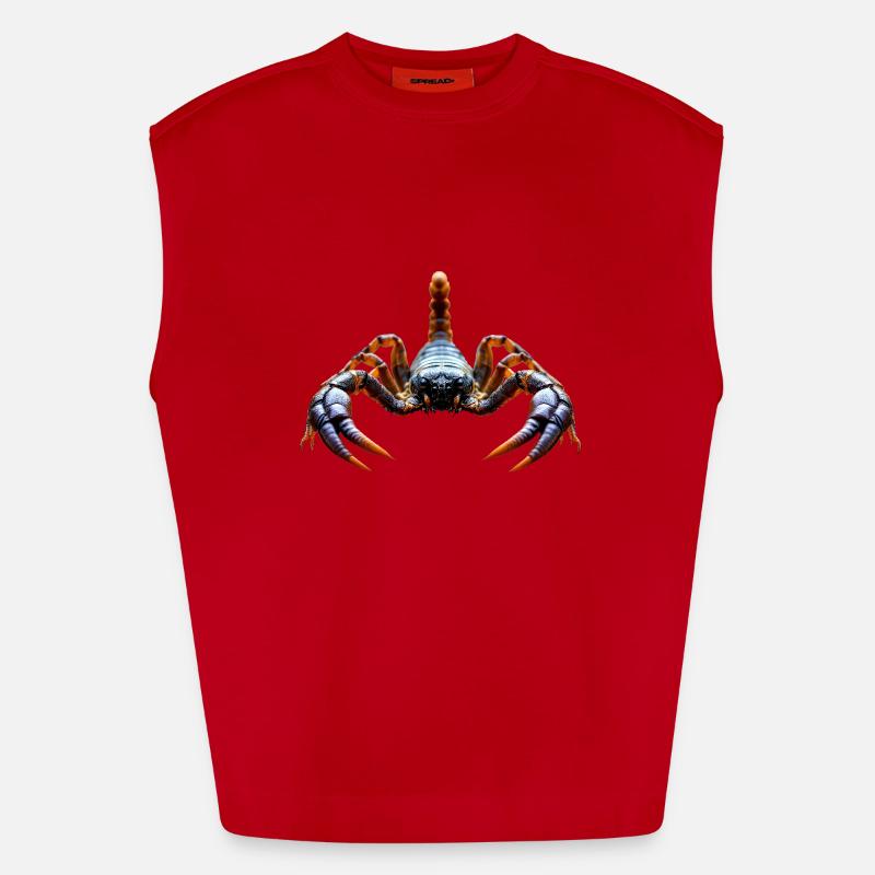 Scorpion claws stinger exoskeleton segment animal Heavyweight Oversized Organic Tank Top Made in EU