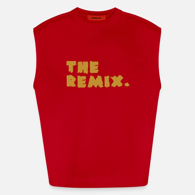 The Remix - Heavyweight Oversized Organic Tank Top Made in EU - red