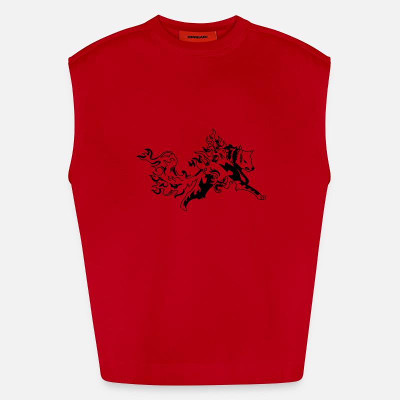 fire wolf Débardeur bio épais oversize fabriqué en UE