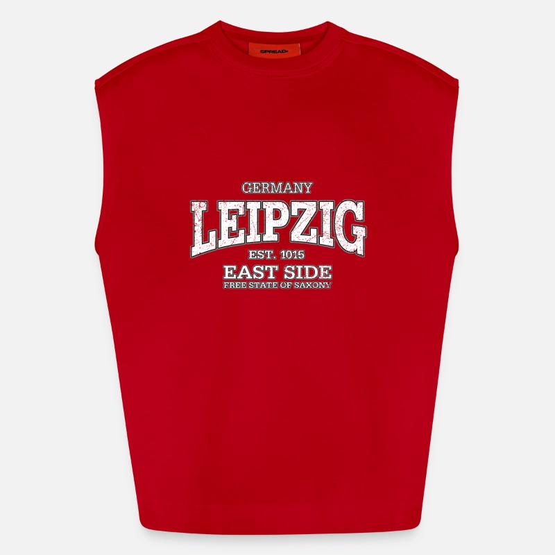 Leipzig (white oldstyle) Heavyweight Oversized Organic Tank Top Made in EU