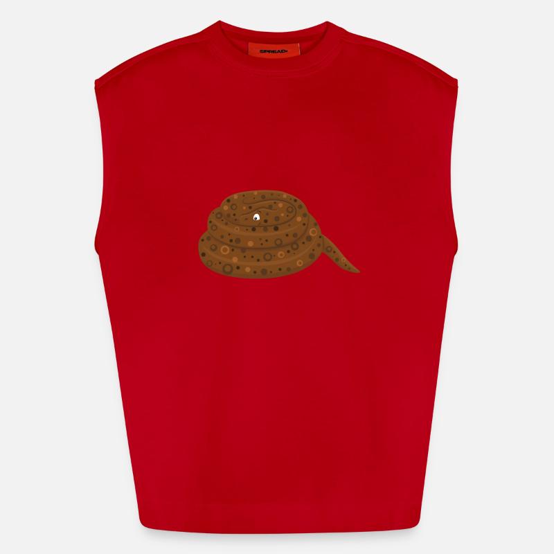 Python de roche - Débardeur bio épais oversize fabriqué en UE - rouge