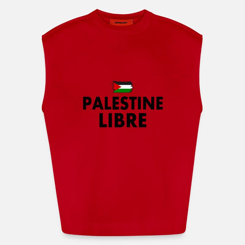 palestine libre Débardeur bio épais oversize fabriqué en UE