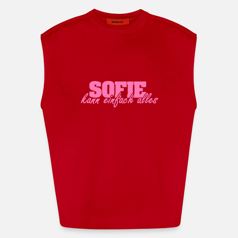 Mrs. Sofie - Heavyweight Oversized Organic Tank Top Made in EU - red