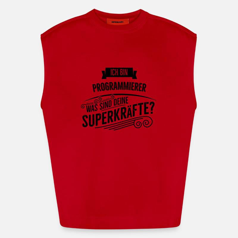 Programmierer - Heavyweight Oversized Organic Tank Top Made in EU - Rot