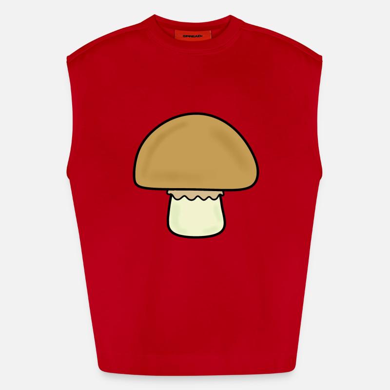 Champignon, champignons Débardeur bio épais oversize fabriqué en UE