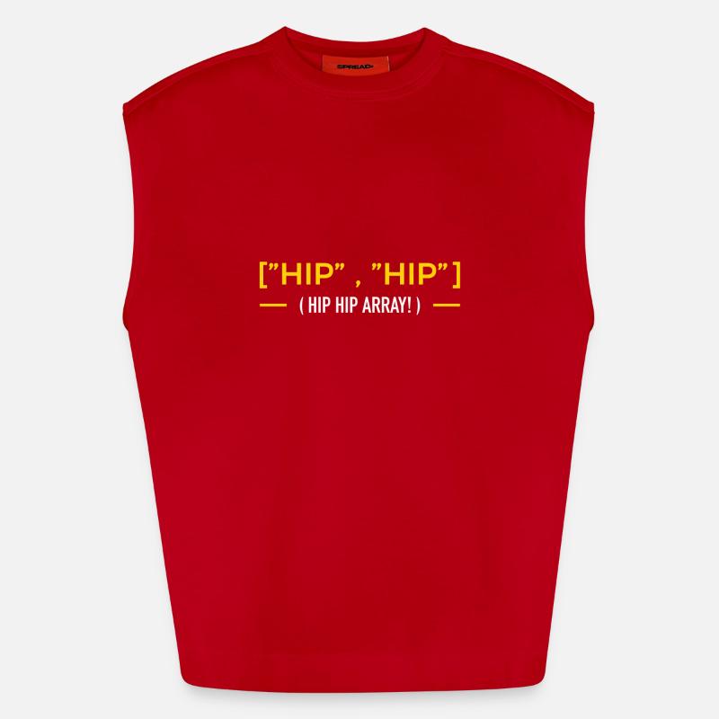 hip hip array - Heavyweight Oversized Organic Tank Top Made in EU - Rot