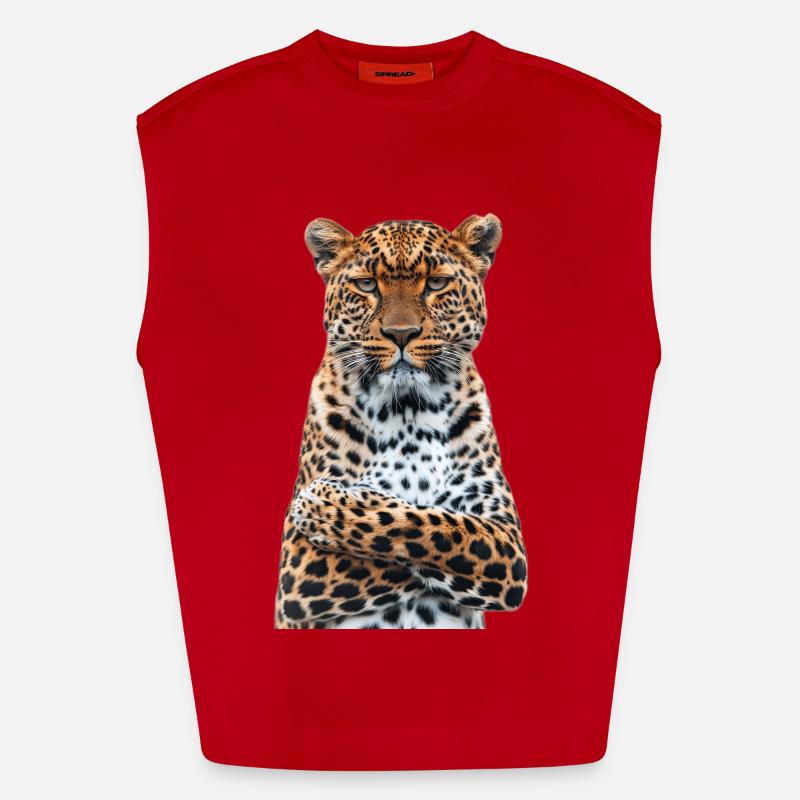 Léopard Débardeur bio épais oversize fabriqué en UE