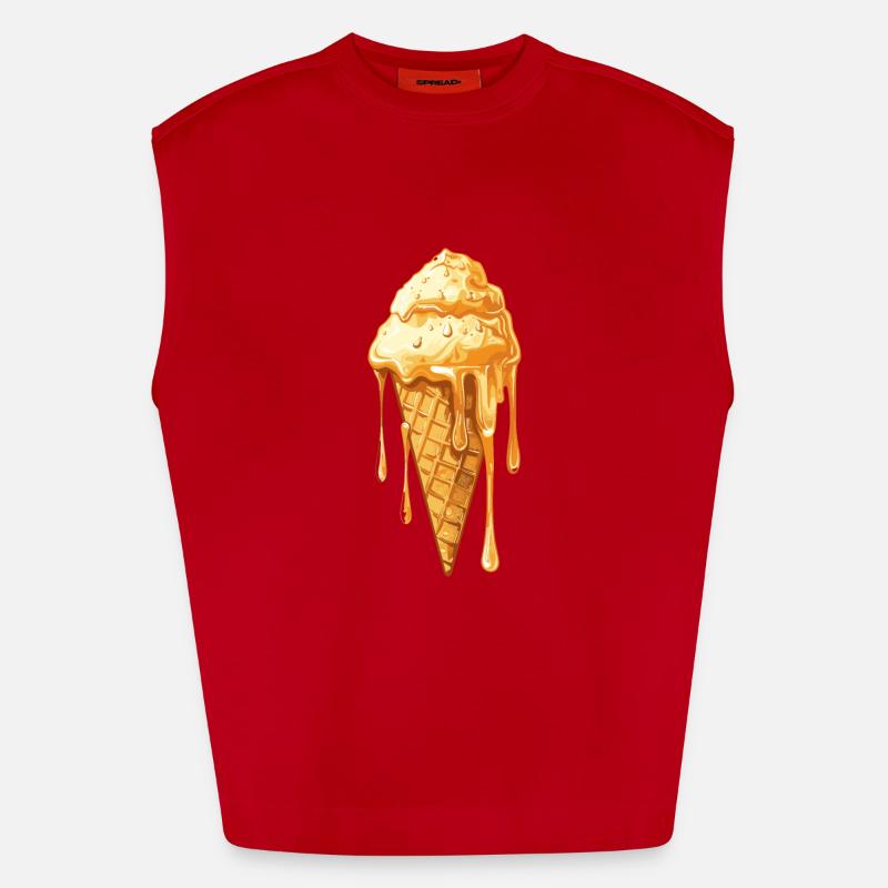 Verschmolzenes Eiscreme Wunder Heavyweight Oversized Organic Tank Top Made in EU