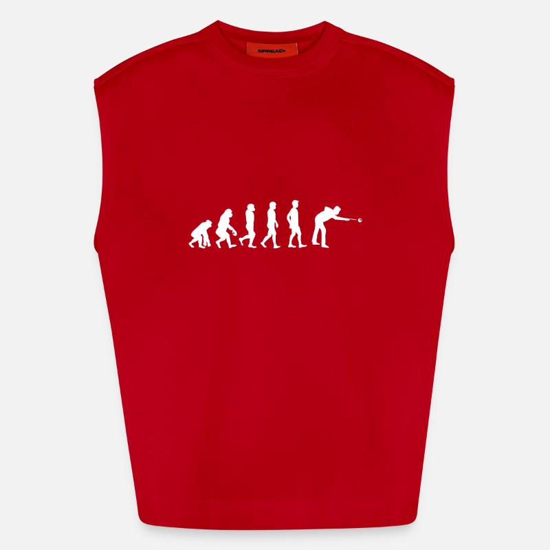 Evolution Billard - Heavyweight Oversized Organic Tank Top Made in EU - red