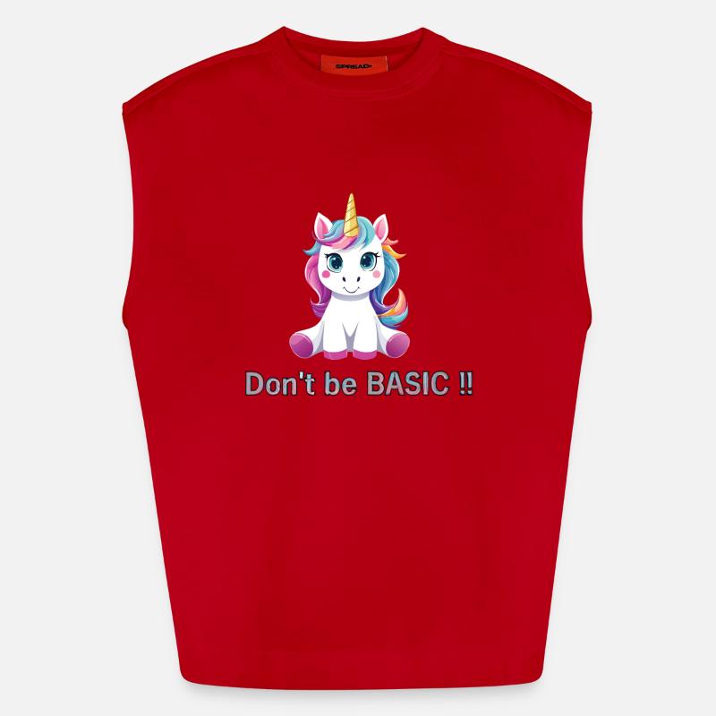 Don't be BASIC !! Débardeur bio épais oversize fabriqué en UE