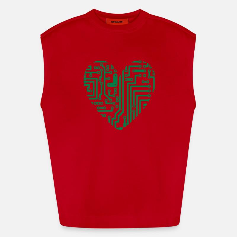 Computer-Herz Heavyweight Oversized Organic Tank Top Made in EU
