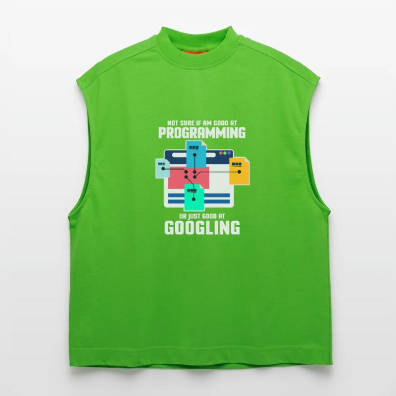 Programmierer Programmieren IT Computer Geschenk Heavyweight Oversized Organic Tank Top Made in EU