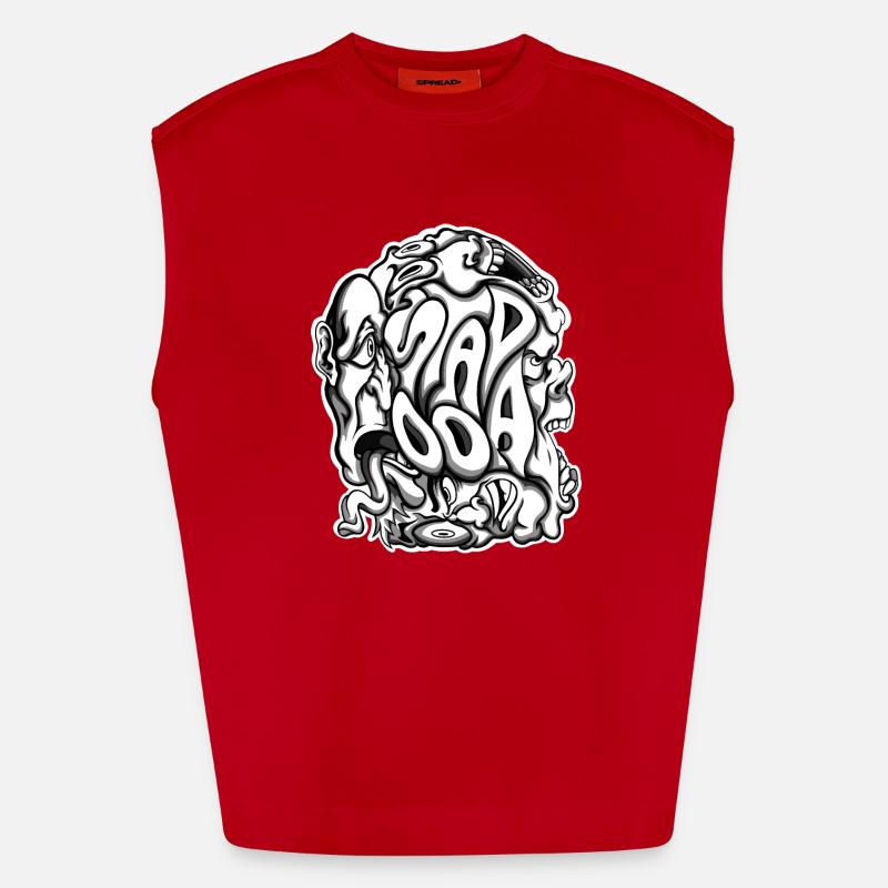 Stapooa2 - Heavyweight Oversized Organic Tank Top Made in EU - red