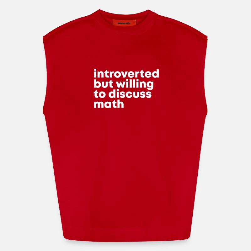 Math Math Math - Heavyweight Oversized Organic Tank Top Made in EU - red