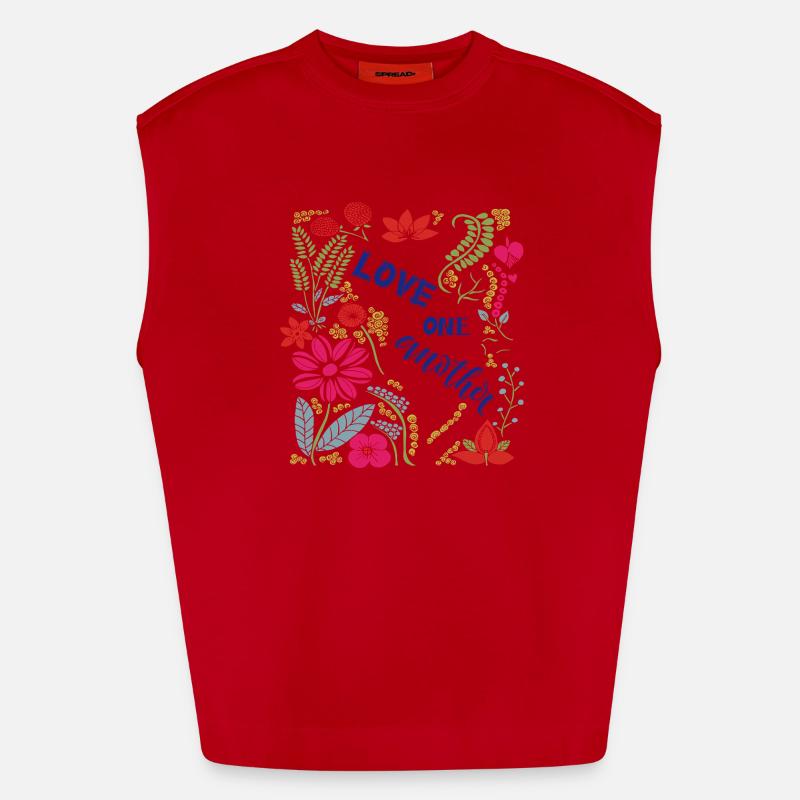 Love One Another Heavyweight Oversized Organic Tank Top Made in EU