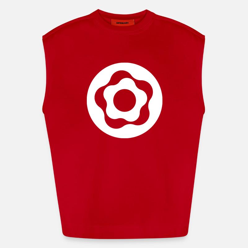 Doughnut - Heavyweight Oversized Organic Tank Top Made in EU - red