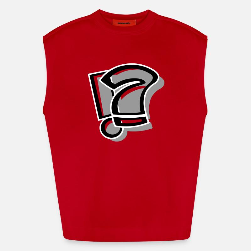 !? Point d’interrogation d’exclamation Débardeur bio épais oversize fabriqué en UE