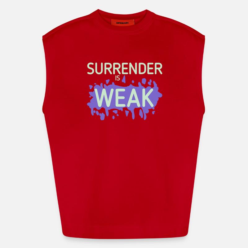 Devotion is weak splash - Heavyweight Oversized Organic Tank Top Made in EU - red