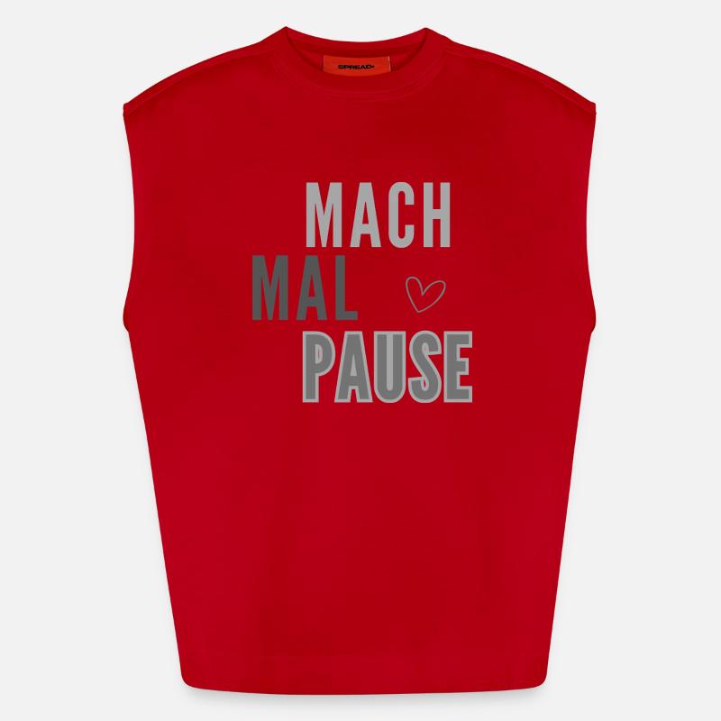 Mach Mal Pause Layout Heavyweight Oversized Organic Tank Top Made in EU