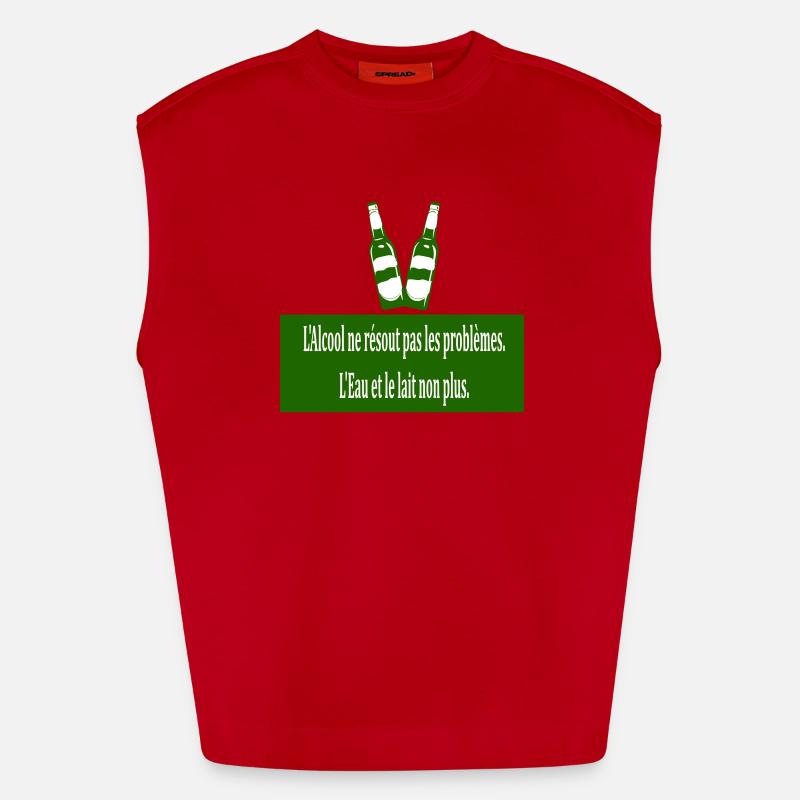 Cool doesn't solve problems - Heavyweight Oversized Organic Tank Top Made in EU - red