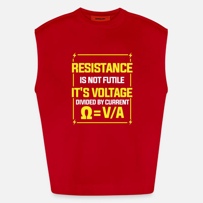 Physics Physicist Physics Student Physics Teacher - Heavyweight Oversized Organic Tank Top Made in EU - red