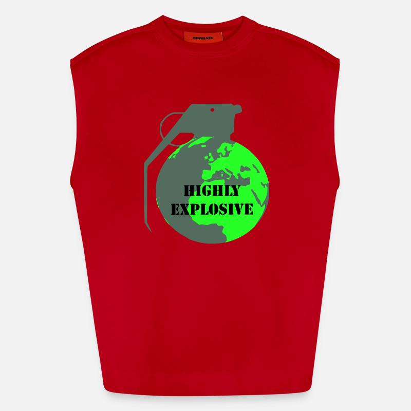 Terre explosive  Débardeur bio épais oversize fabriqué en UE