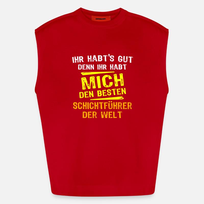 Shift Supervisor Gift Heavyweight Oversized Organic Tank Top Made in EU