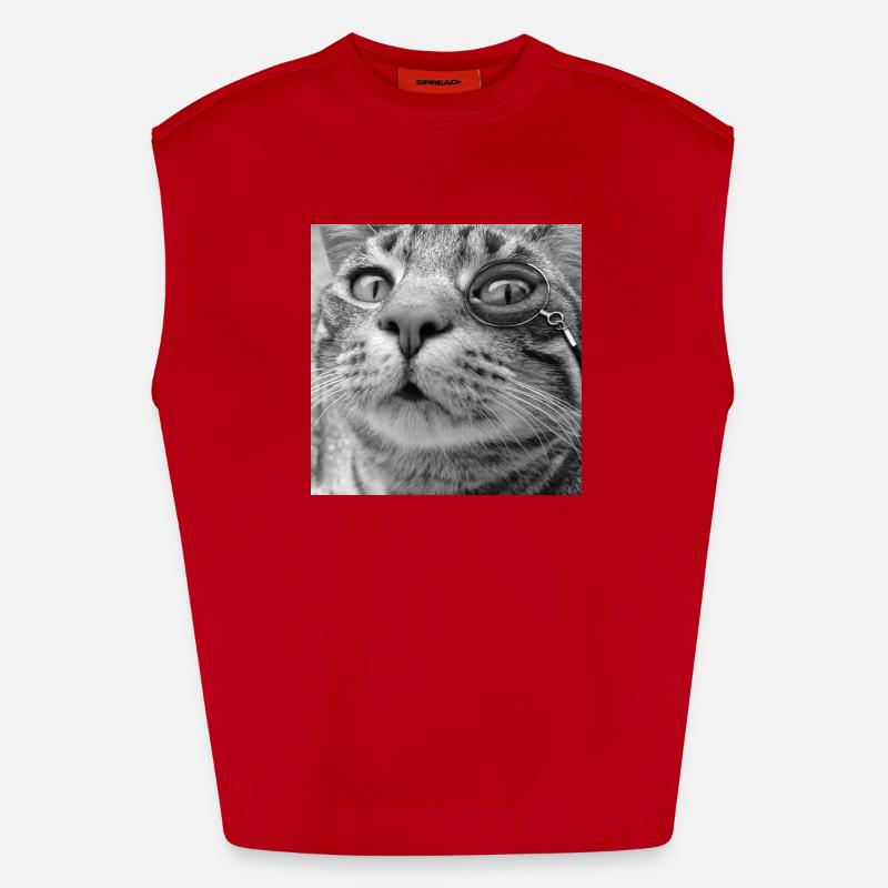 Monocle Chat Noir & Blanc Débardeur bio épais oversize fabriqué en UE