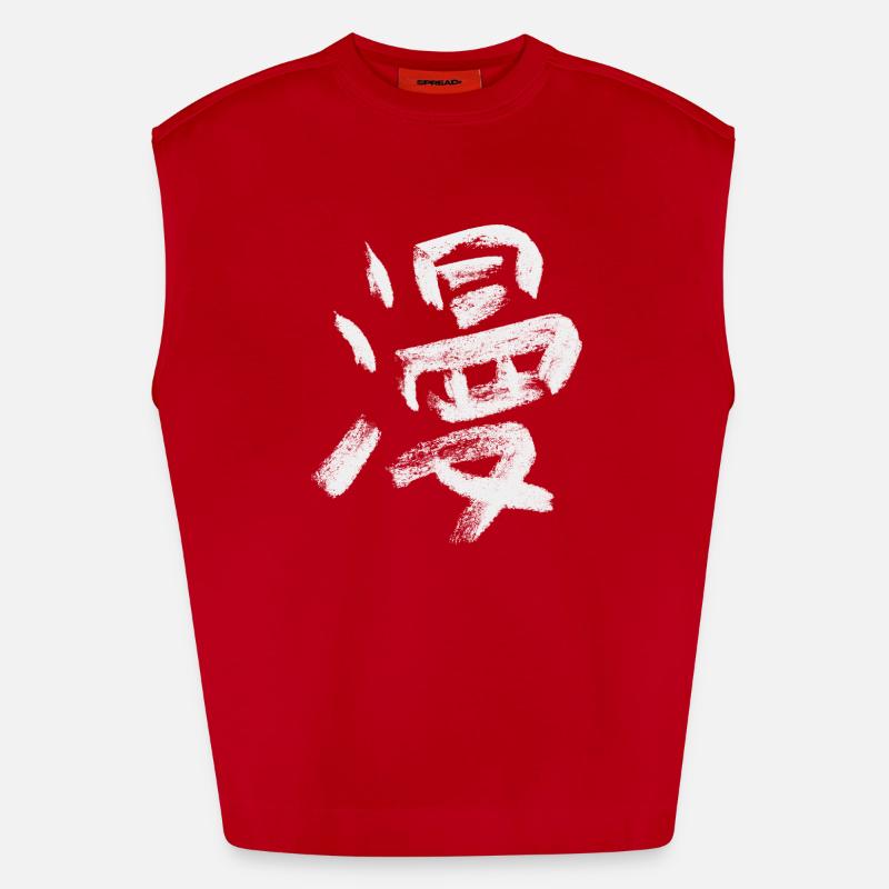 Manga - Heavyweight Oversized Organic Tank Top Made in EU - red